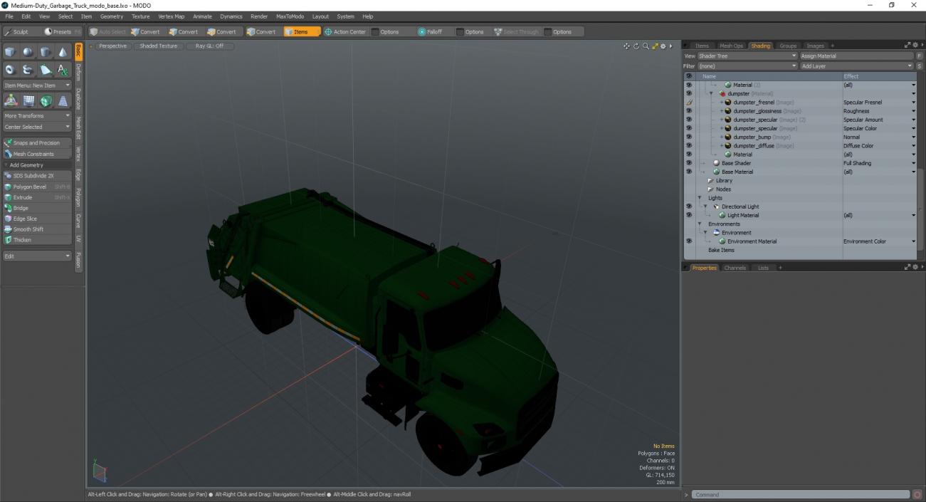 3D model Medium-Duty Garbage Truck