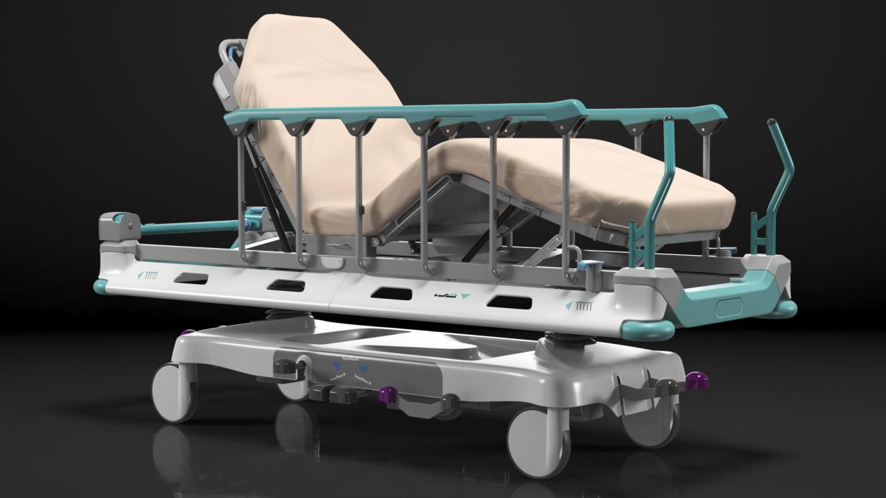 3D model Emergency Transport Bed Rigged