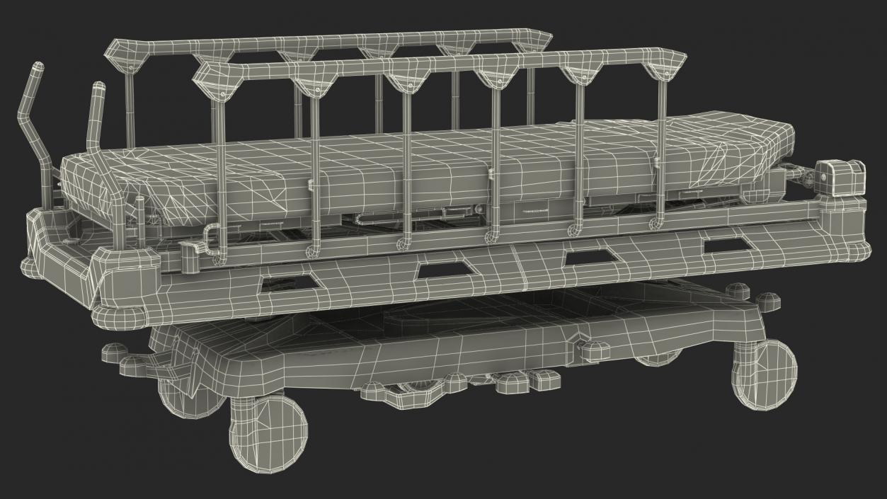 3D model Emergency Transport Bed Rigged