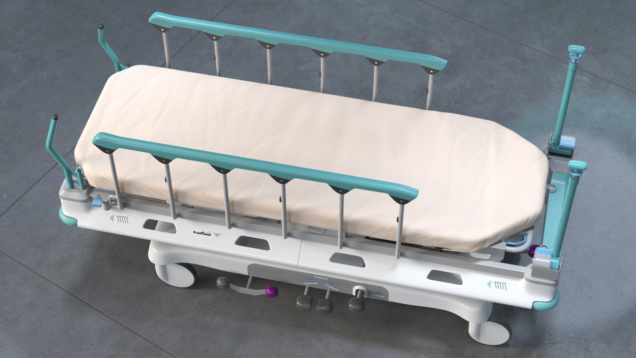 3D model Emergency Transport Bed Rigged