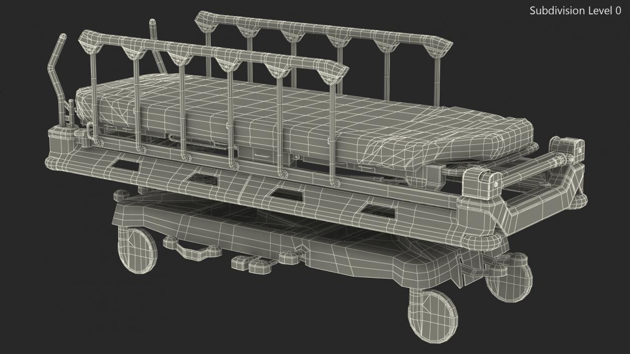 3D model Emergency Transport Bed Rigged