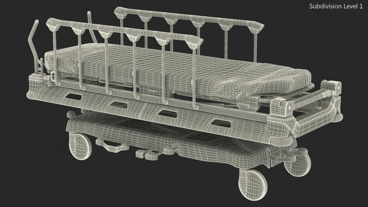 3D model Emergency Transport Bed Rigged