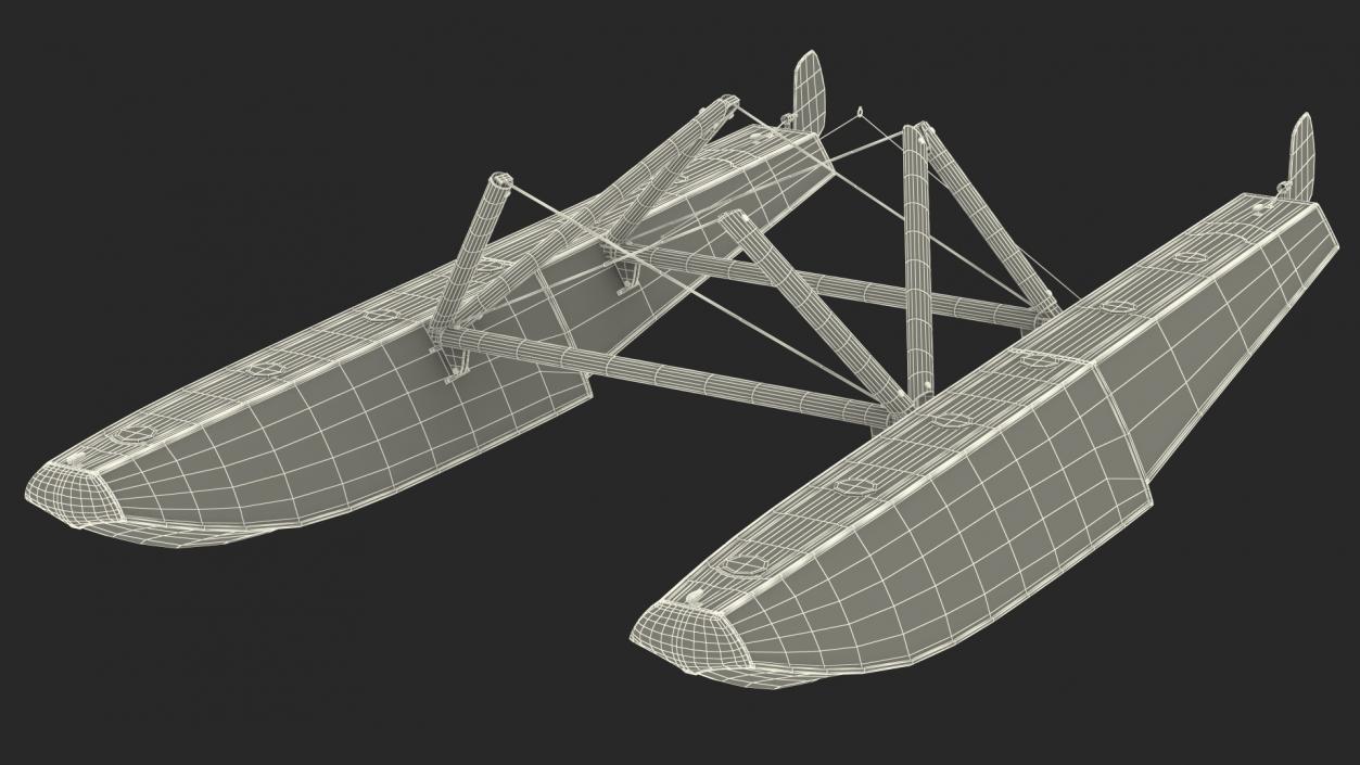 3D model Seaplane Floats