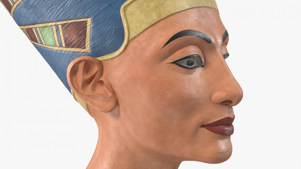 Iconic Bust of Nefertiti Museum Replica 3D model