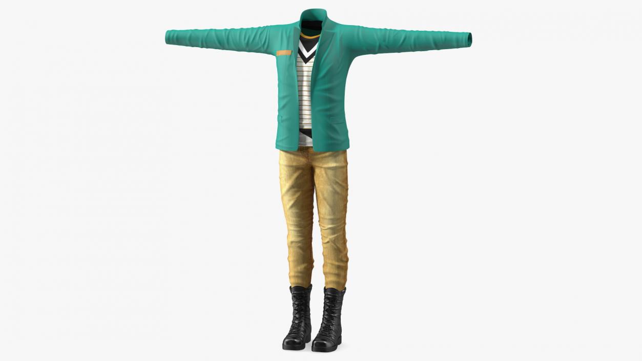 3D Fashionable Style Outfit Set model