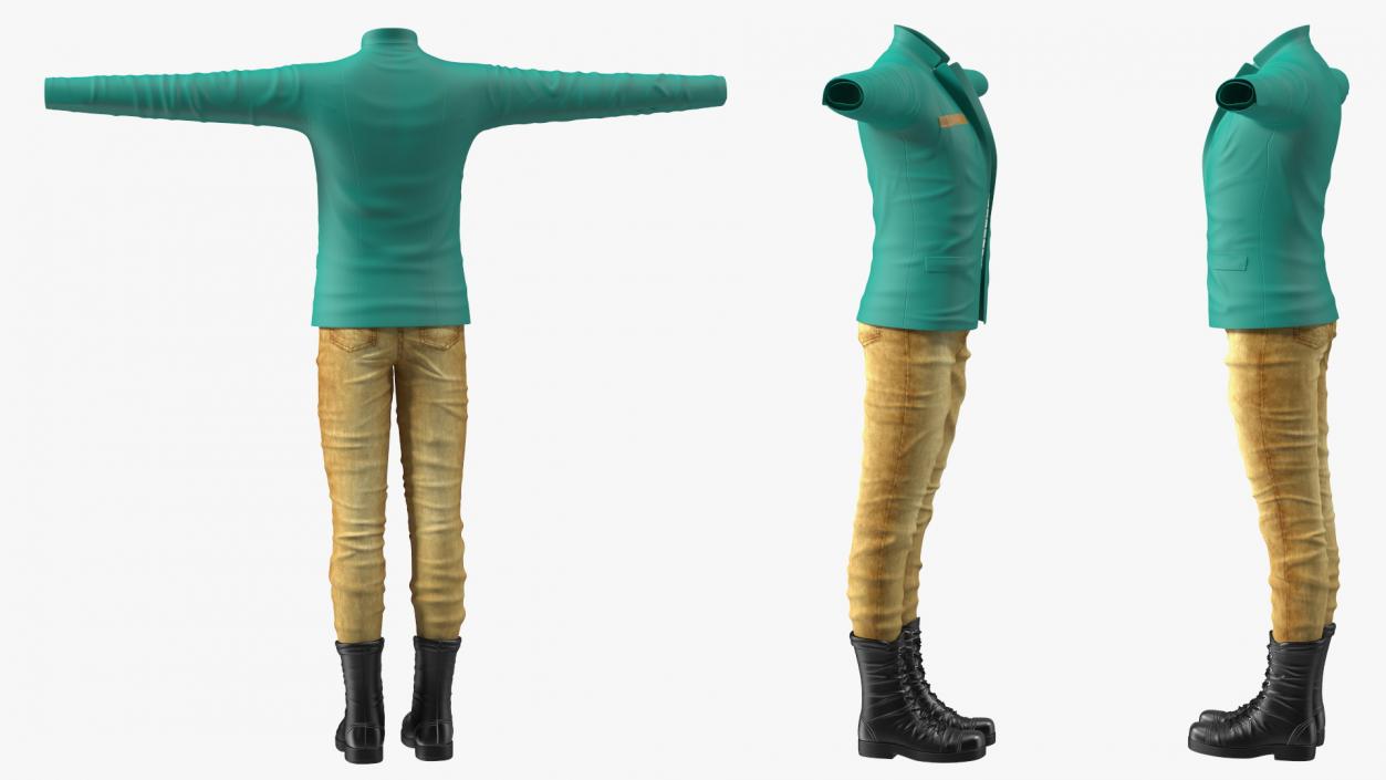 3D Fashionable Style Outfit Set model