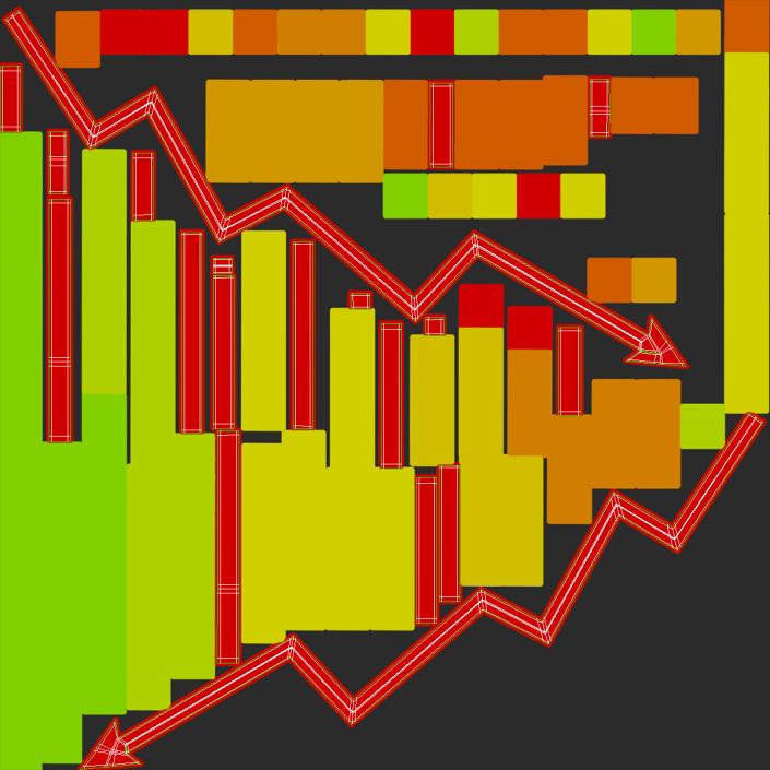 3D Arrow Graph Down