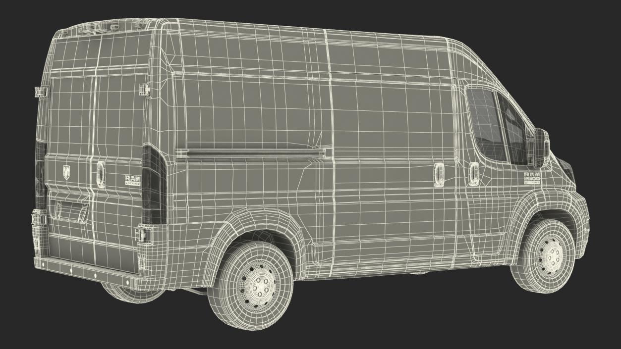 2022 RAM Promaster 136 Rigged 3D model