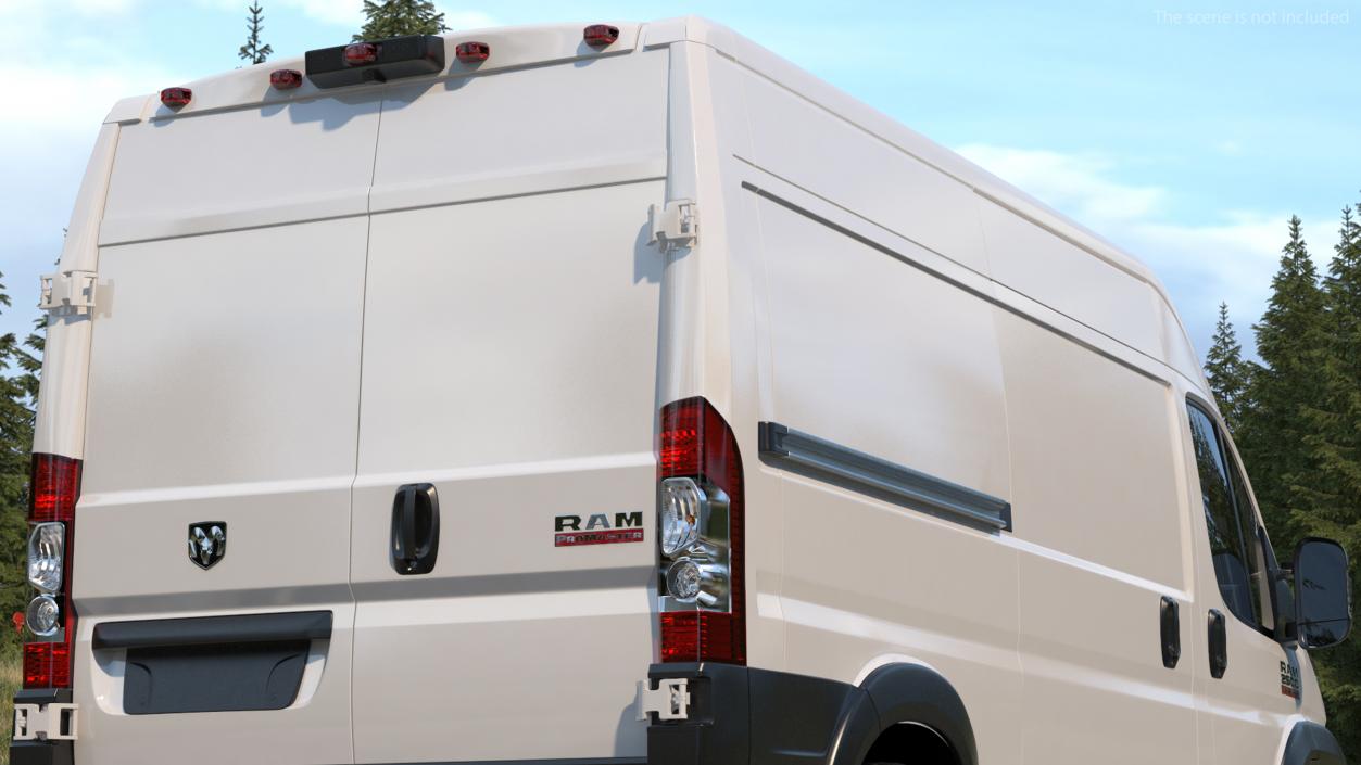 2022 RAM Promaster 136 Rigged 3D model