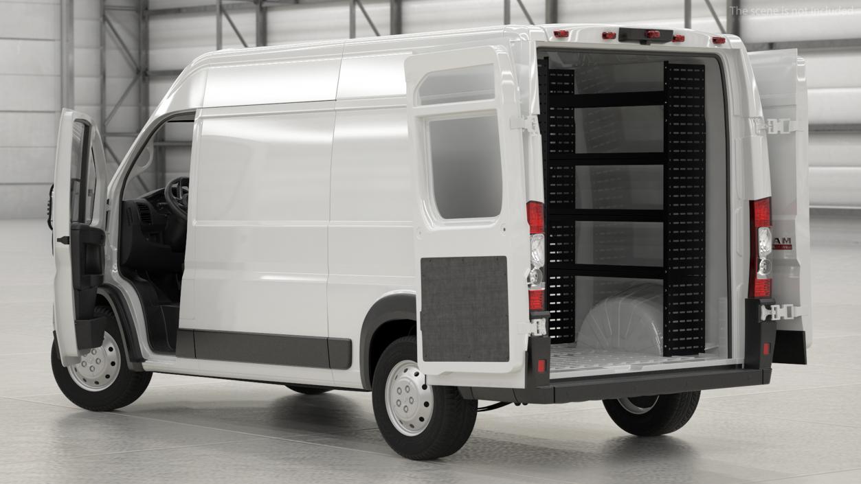 2022 RAM Promaster 136 Rigged 3D model