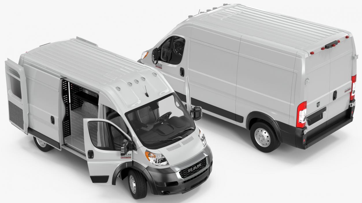 2022 RAM Promaster 136 Rigged 3D model