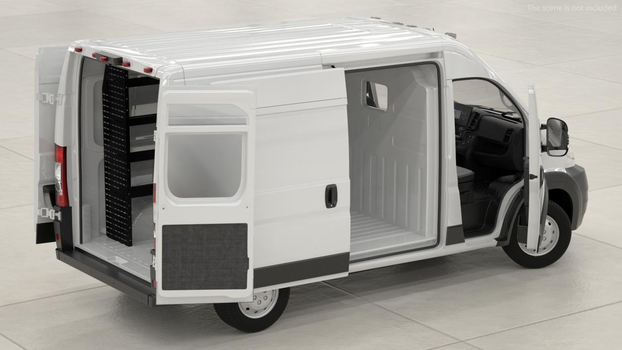 2022 RAM Promaster 136 Rigged 3D model