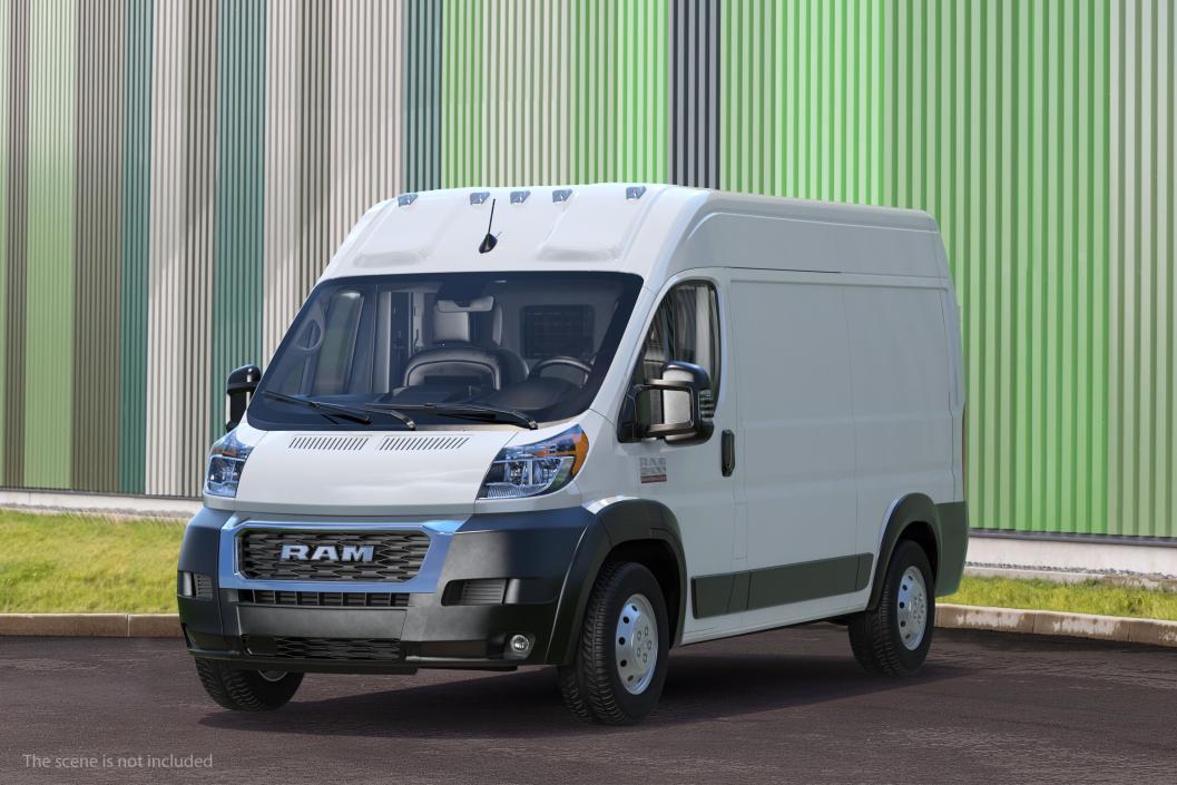 2022 RAM Promaster 136 Rigged 3D model