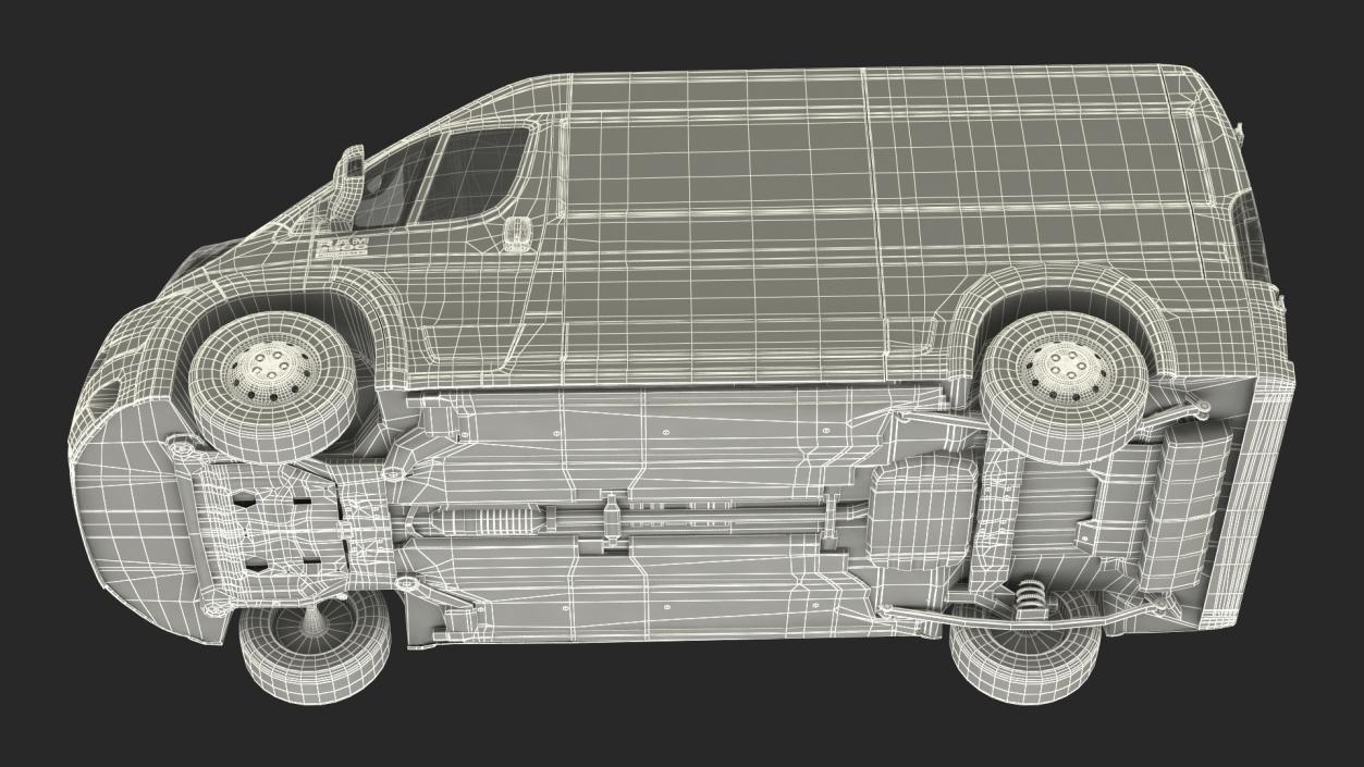 2022 RAM Promaster 136 Rigged 3D model