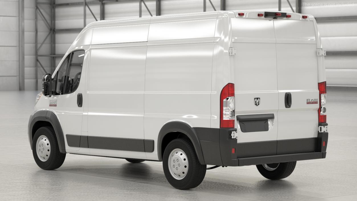 2022 RAM Promaster 136 Rigged 3D model