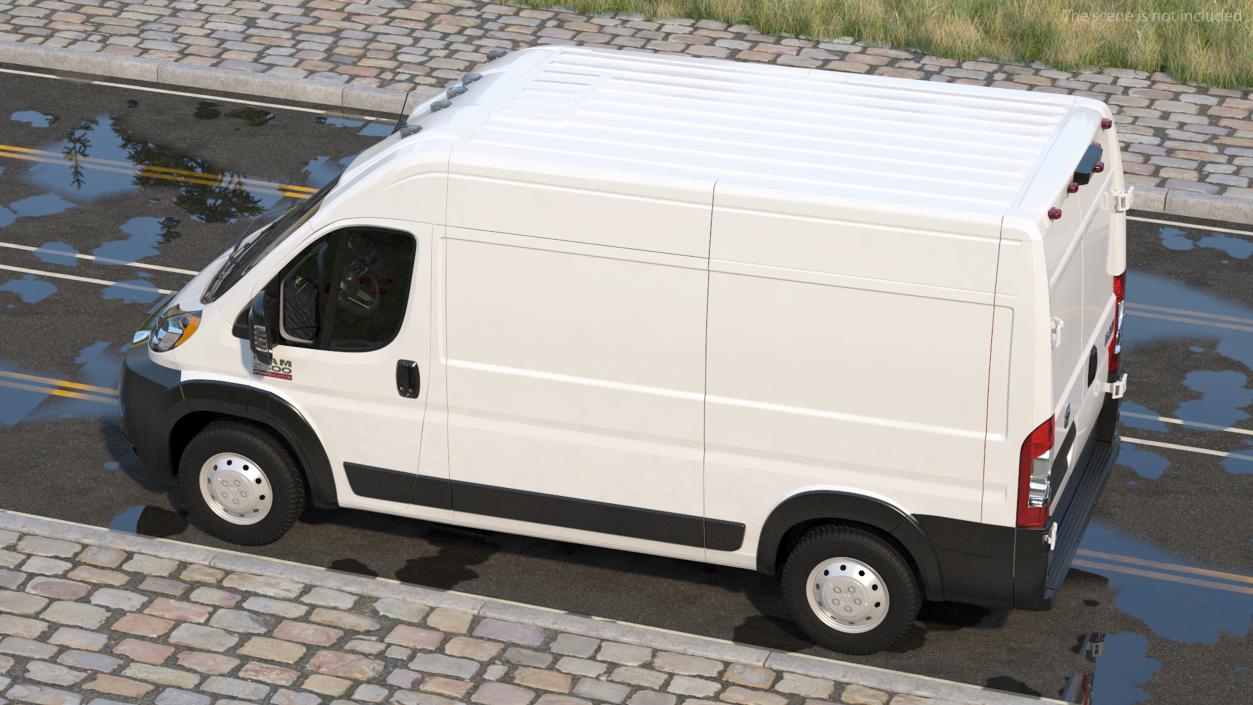 2022 RAM Promaster 136 Rigged 3D model