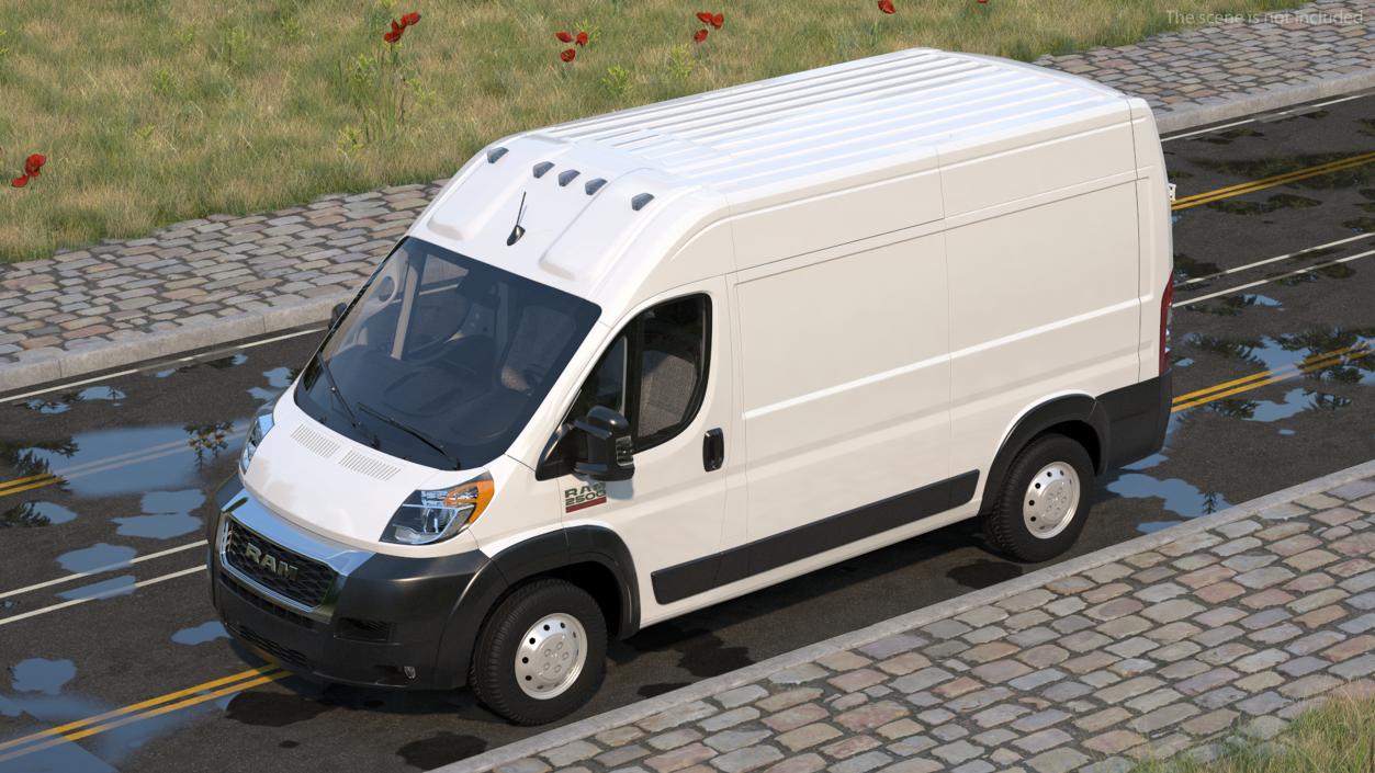 2022 RAM Promaster 136 Rigged 3D model