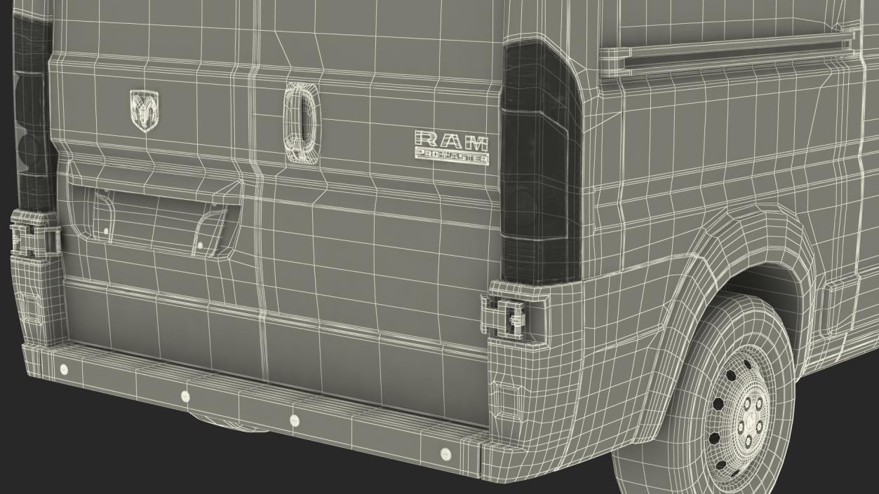 2022 RAM Promaster 136 Rigged 3D model