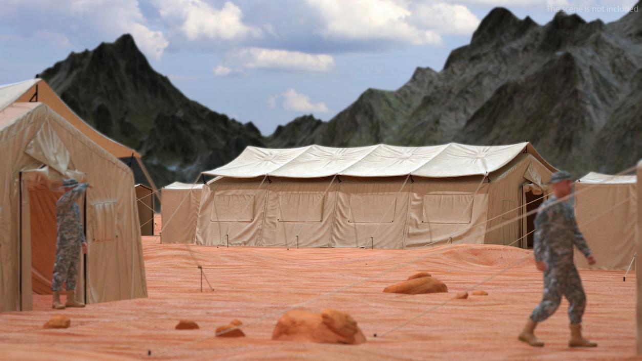 3D Army Temper Tent