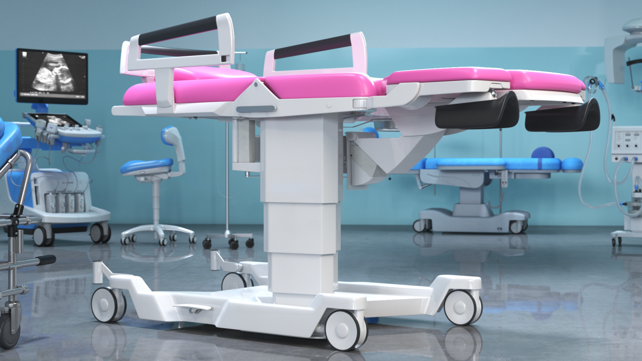 3D model AVE 2 Childbirth Bed Pink