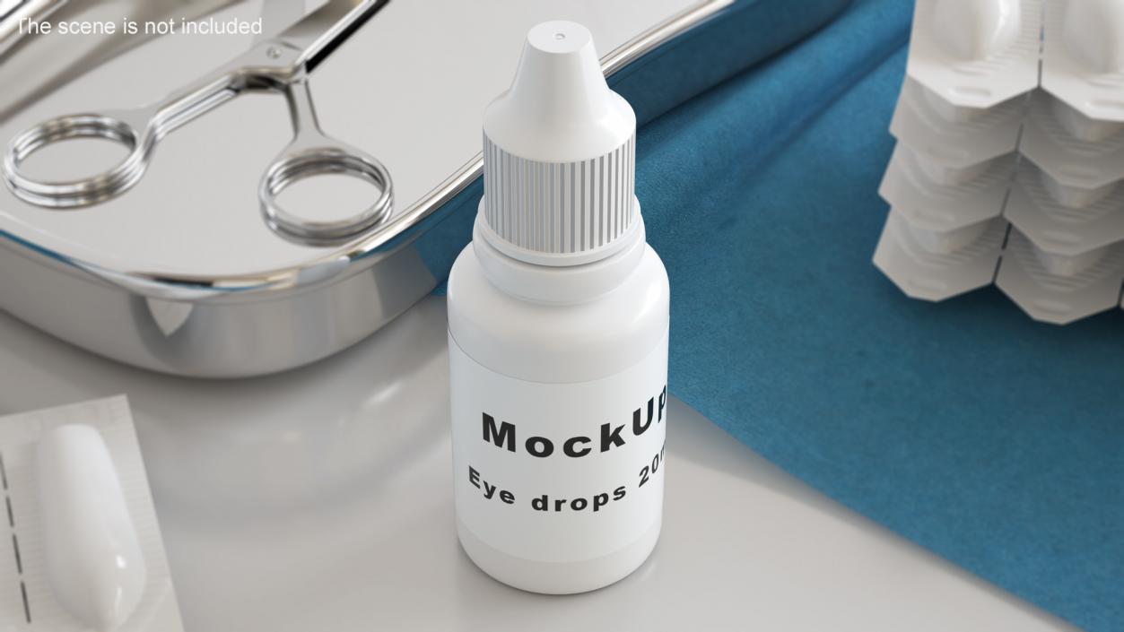 3D model Eye Dropper Bottle 20ml Mockup