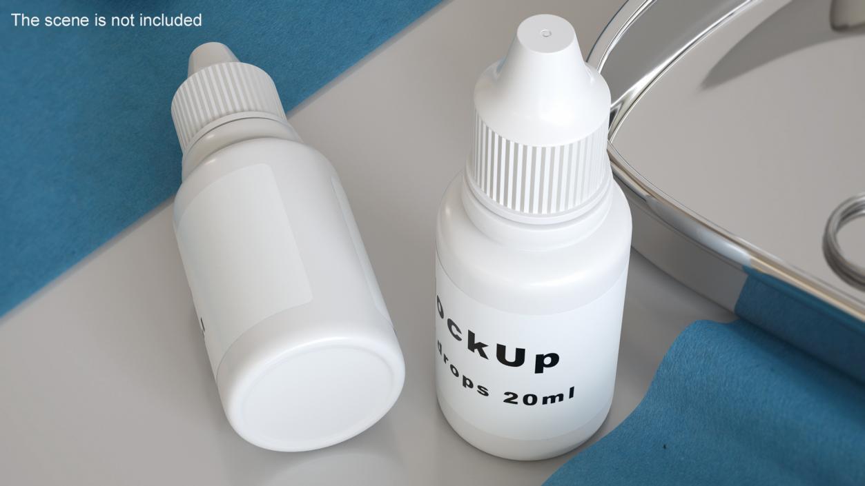 3D model Eye Dropper Bottle 20ml Mockup