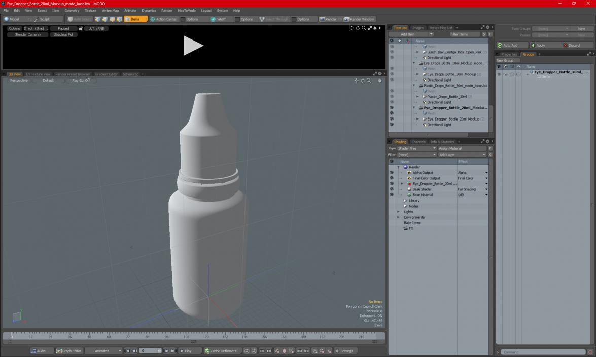 3D model Eye Dropper Bottle 20ml Mockup