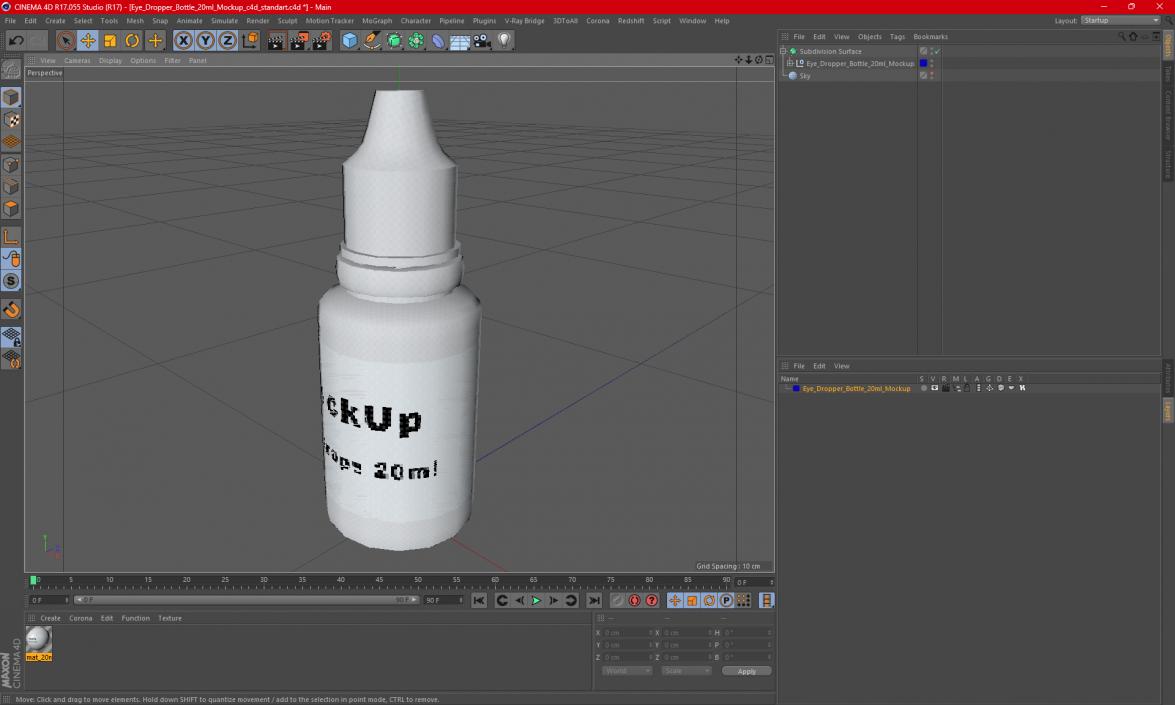 3D model Eye Dropper Bottle 20ml Mockup