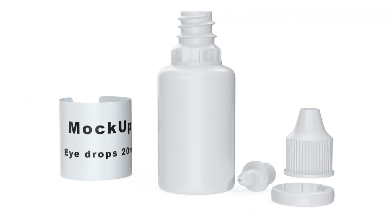 3D model Eye Dropper Bottle 20ml Mockup