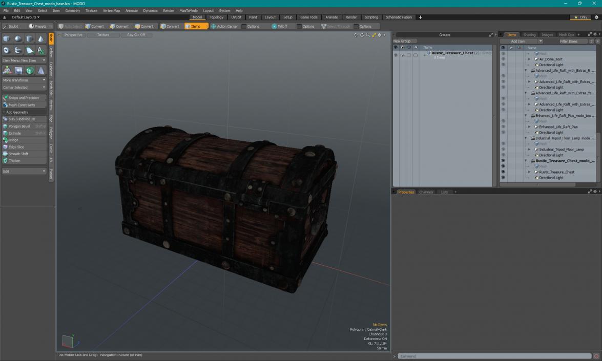 3D Rustic Treasure Chest