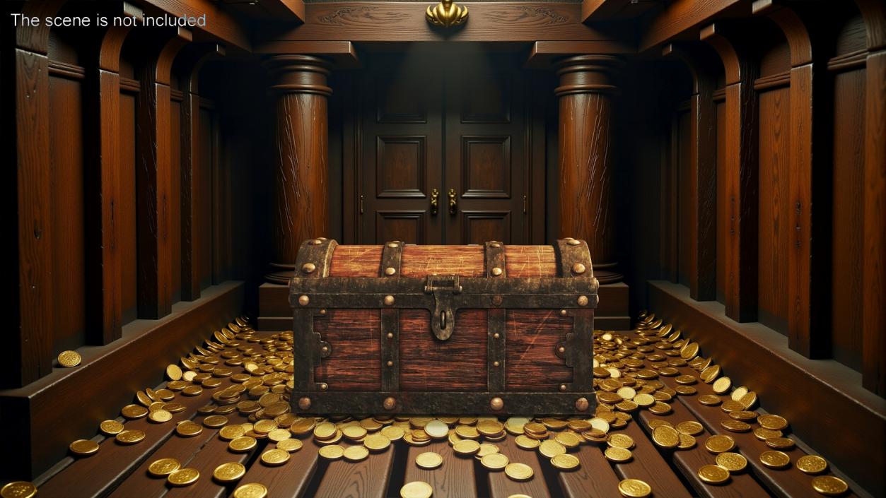 3D Rustic Treasure Chest