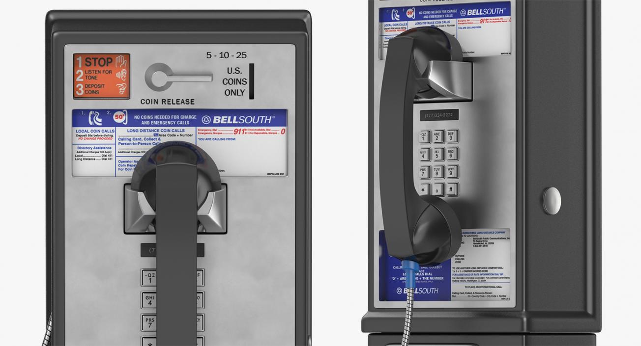 3D Pay Phones 3D Models Collection