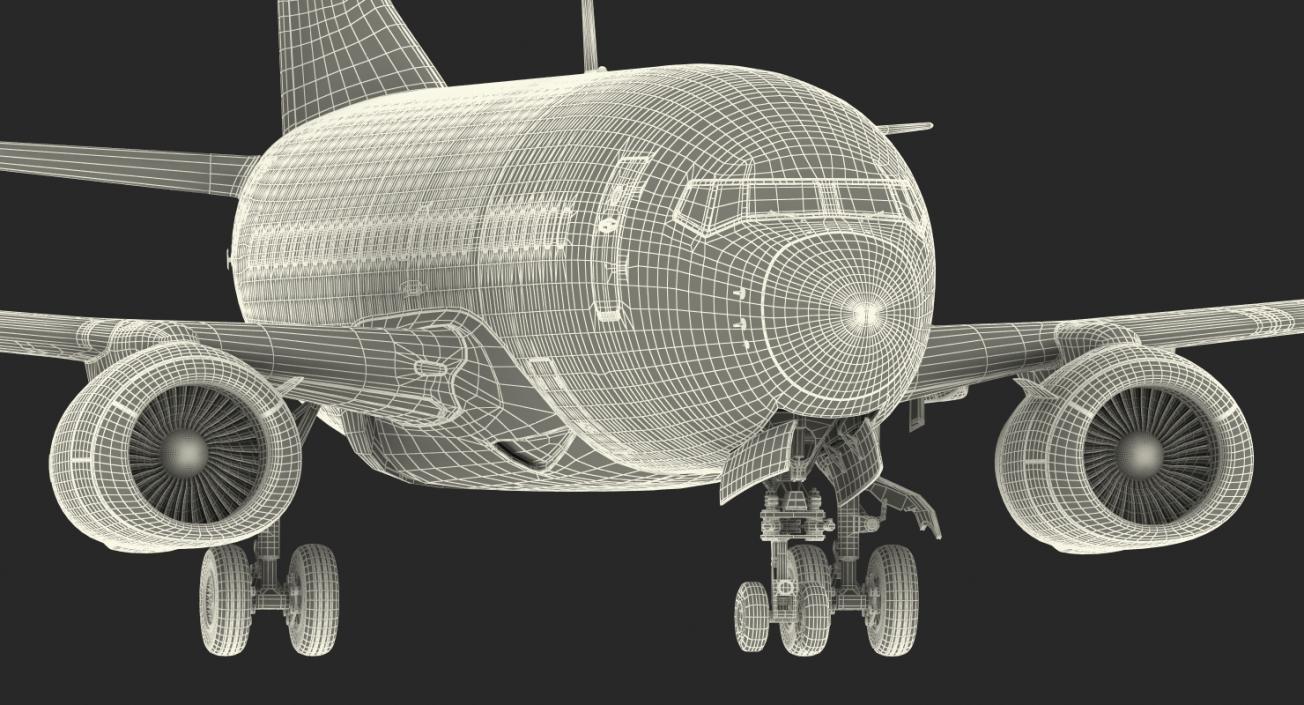 3D Boeing 737-600 with Interior Ryanair Rigged model