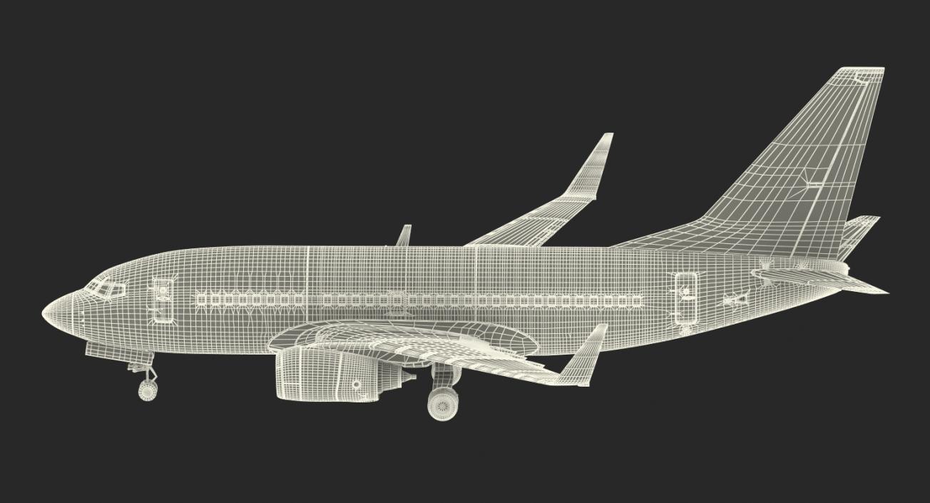 3D Boeing 737-600 with Interior Ryanair Rigged model