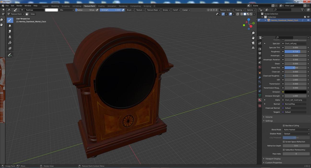 3D model Hermle Clearbrook Mantel Clock