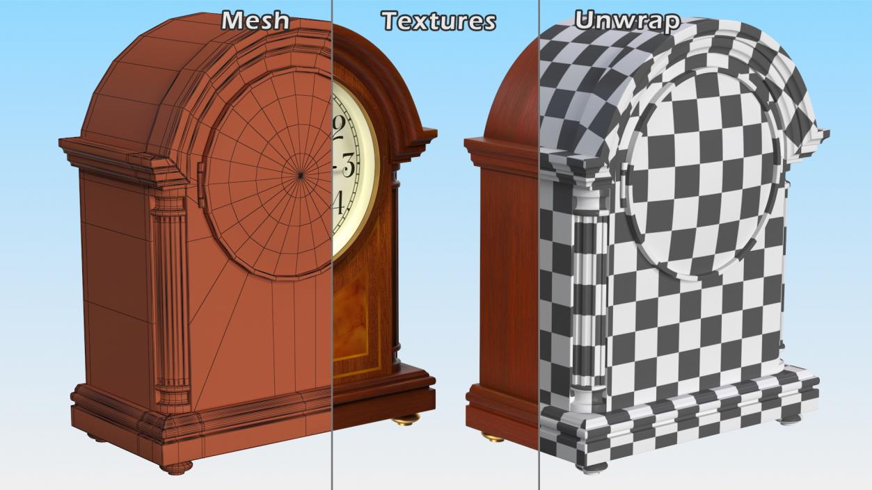 3D model Hermle Clearbrook Mantel Clock