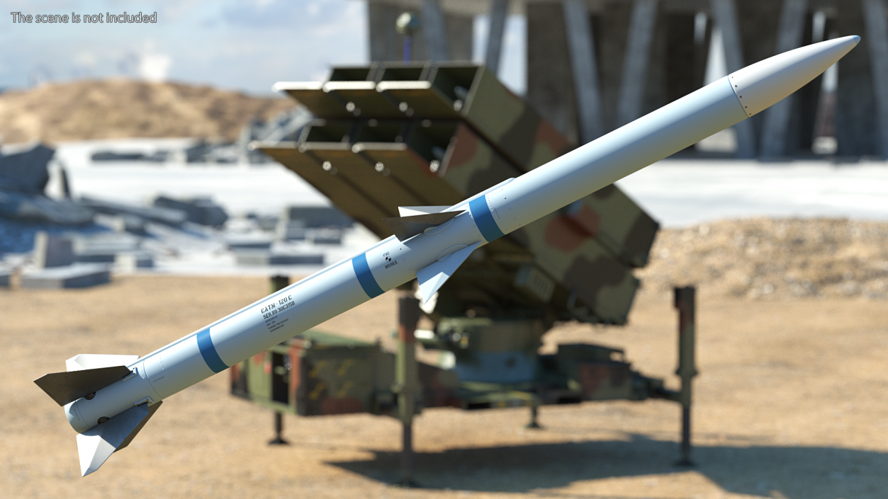 3D Missile From NASAMS Air Defense System model