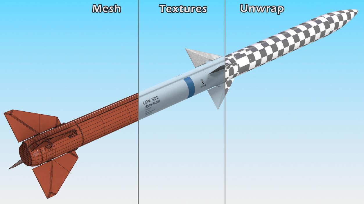 3D Missile From NASAMS Air Defense System model