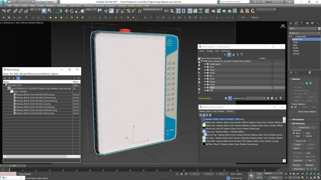 3D Smart Pendant for Controller Programming Yaskawa model