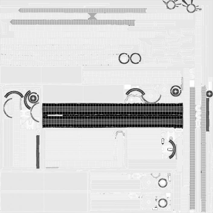 Medical Drugs Trolley White 3D