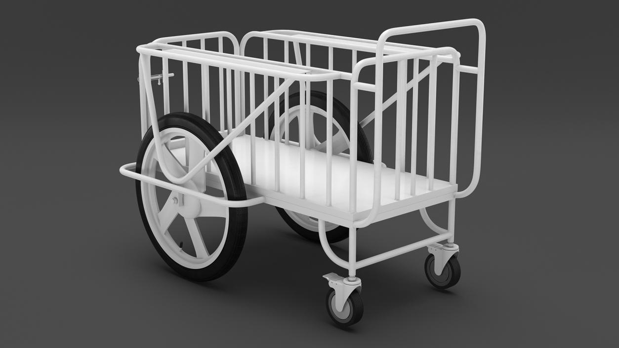 Medical Drugs Trolley White 3D