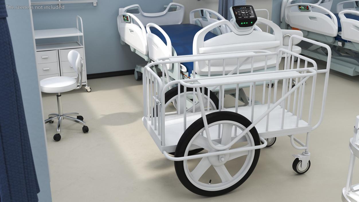 Medical Drugs Trolley White 3D