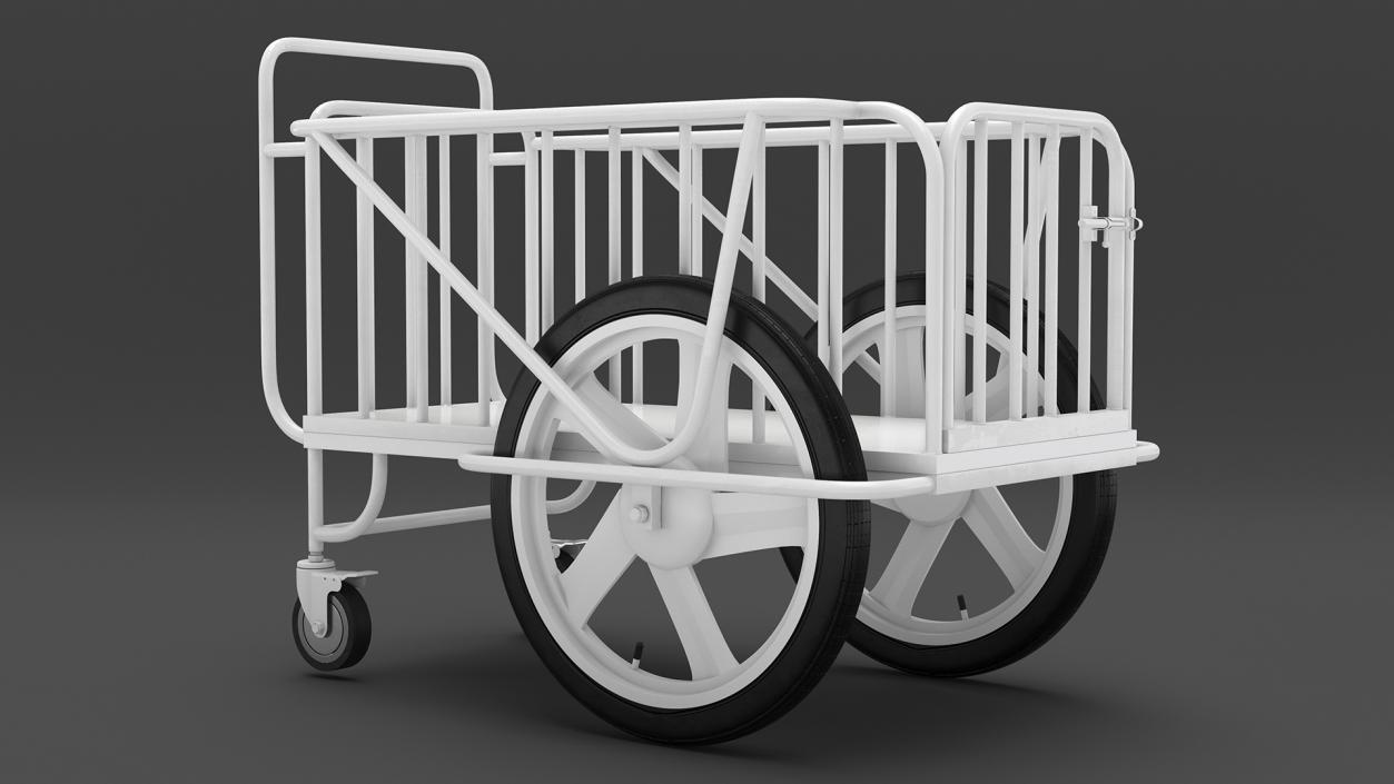 Medical Drugs Trolley White 3D