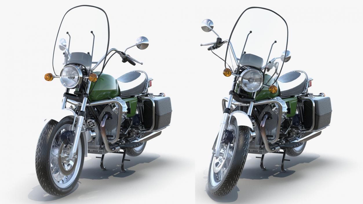 Classic Motorbike Rigged 3D model