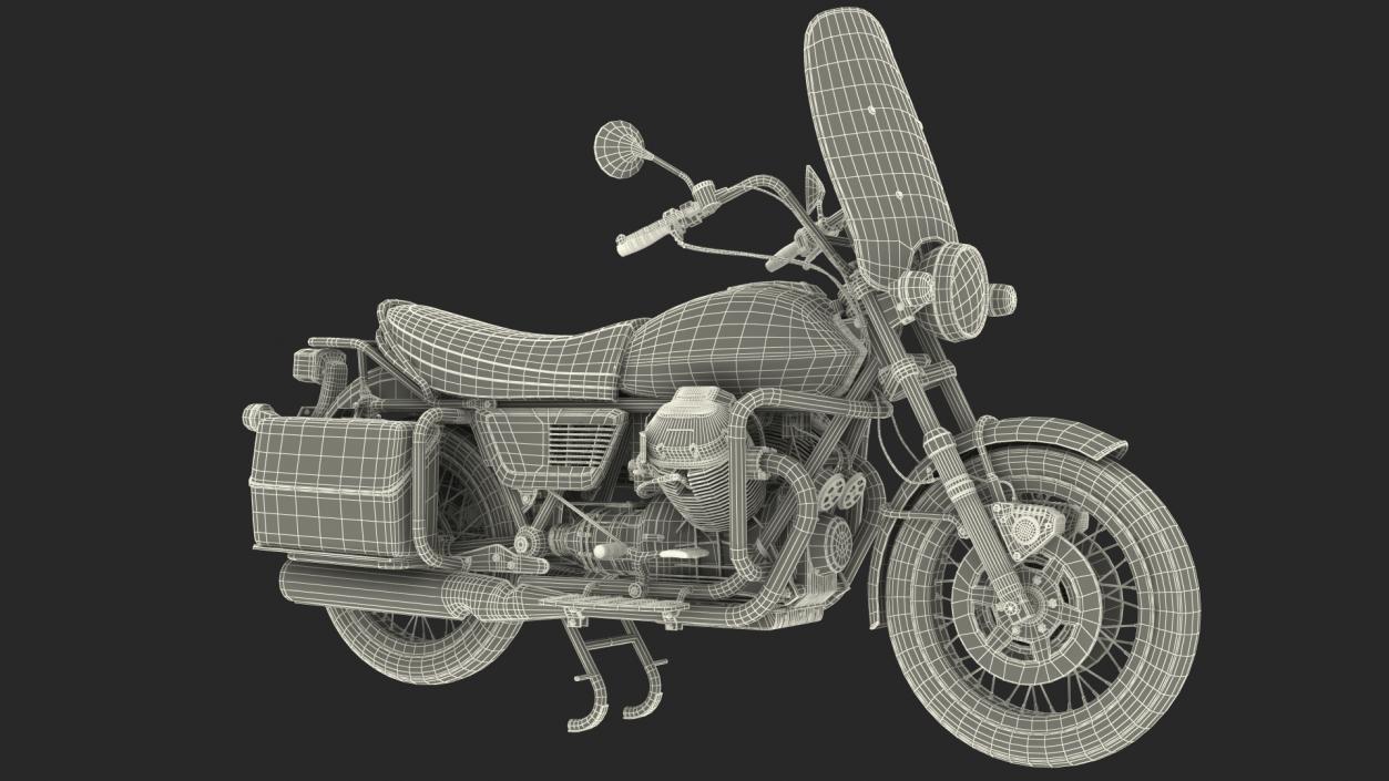 Classic Motorbike Rigged 3D model