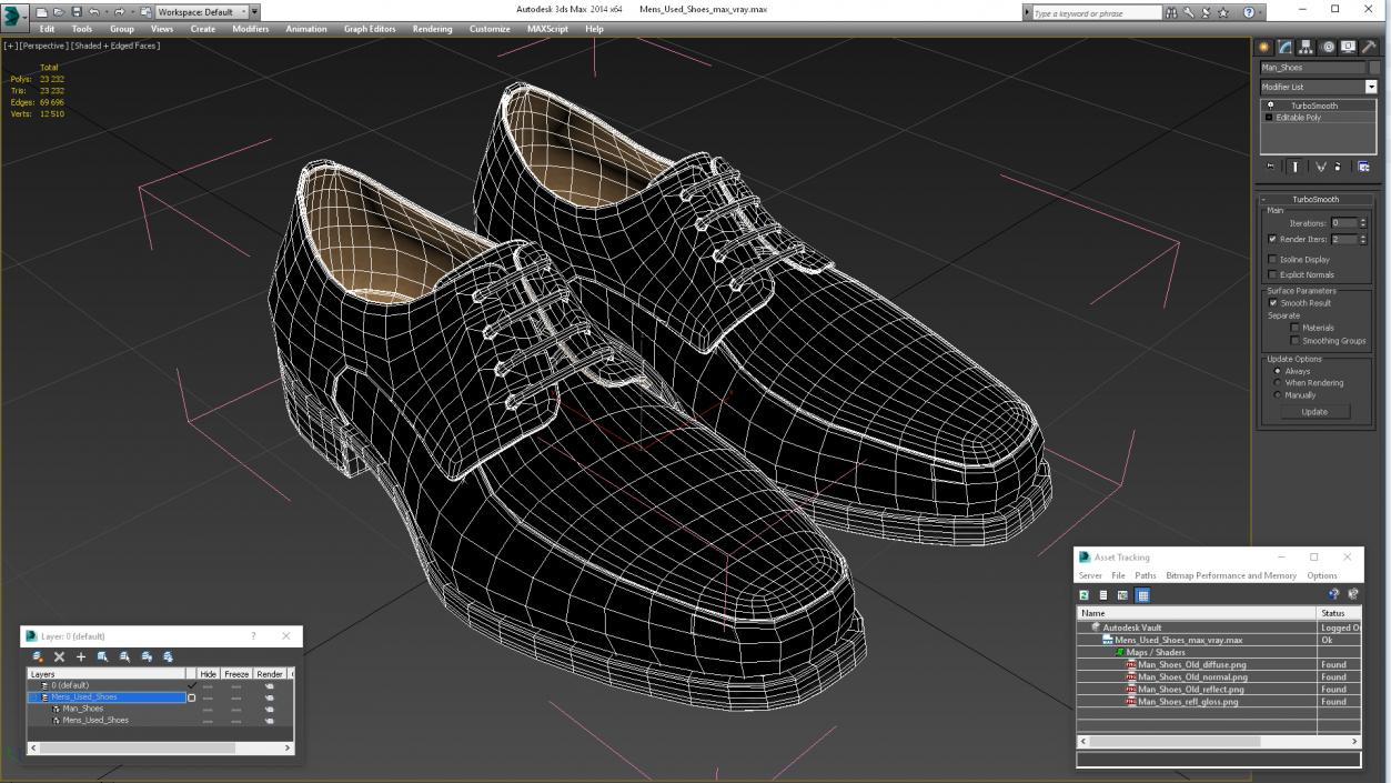 3D model Mens Used Shoes