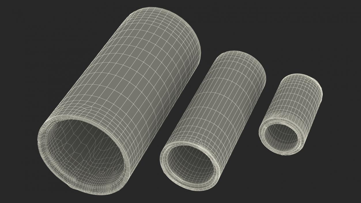 3D model Precast Concrete Drainage Pipes Set