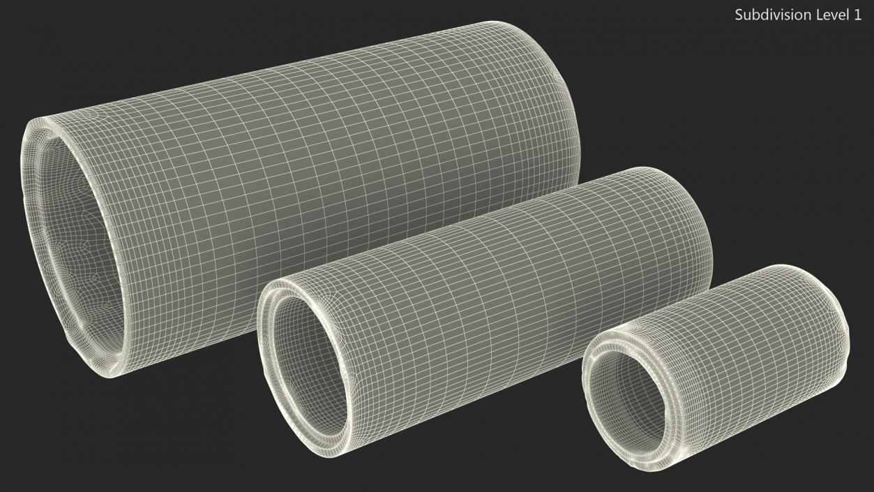 3D model Precast Concrete Drainage Pipes Set