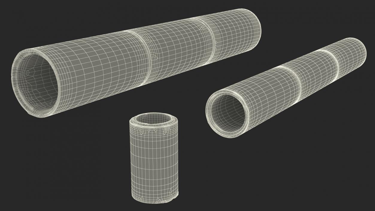 3D model Precast Concrete Drainage Pipes Set