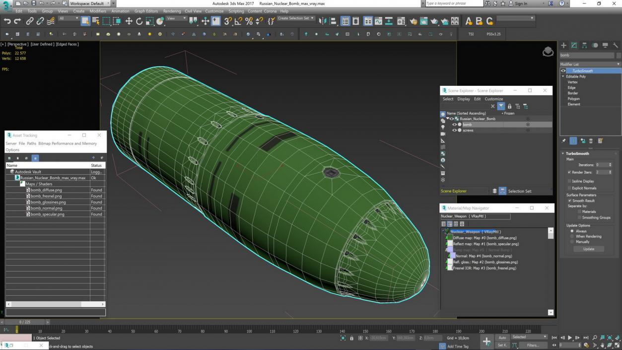 3D model Russian Nuclear Bomb